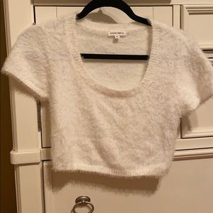 Cropped White Tee